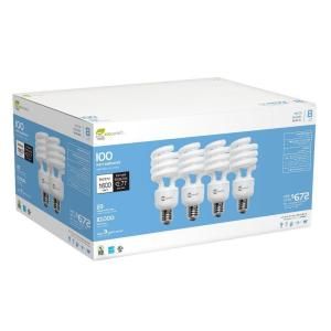 EcoSmart 100W Equivalent Daylight (5000K) Spiral CFL Light Bulb (8 Pack) (E)* ES5M823850K