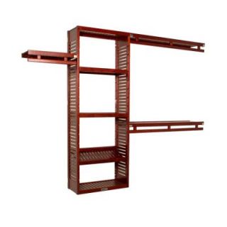 John Louis Home 12 in. D Simplicity Closet System in Red Mahogany JLH 531