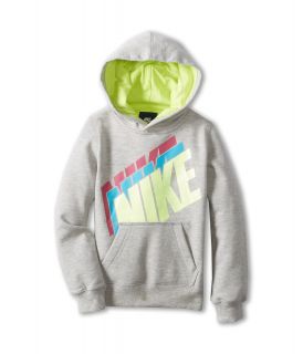 Nike Kids Fleece Pullover Hoodie Girls Sweatshirt (Gray)