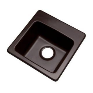 Mont Blanc Westminster Drop in Composite Granite 16x16x7 0 Hole Single Bowl Bar Sink in Espresso 17090Q