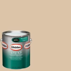 Glidden DUO 1 gal. #GLN28 01E Whispering Wheat Eggshell Interior Paint with Primer GLN28 01E