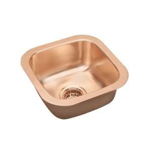 Elkay Specialty Collection Undermount Hammered Copper 14 1/2x14 1/2x6.5 0 Hole Single Bowl Kitchen Sink SCUH1212SH