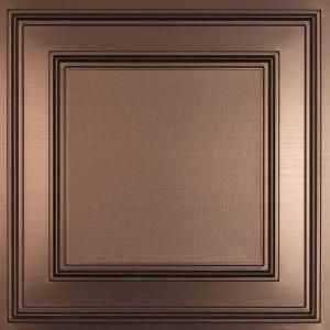 Ceilume Cambridge Faux Bronze 2 ft. x 2 ft. Lay in or Glue up Ceiling Panel (Case of 6) V3 CAMB 22BBR