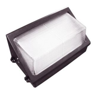 ATG Electronics 90 Watt Outdoor Black LED Wall Pack with Glass Refractor Natural White (5000K) WP0090HU500000