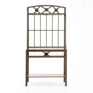 Home Decorators Collection Decorative Metal 34 1/4 in. W Bakers Rack with Wine Storage BE1982