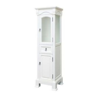Bellaterra Home Bloomfield 18 in. W Linen Cabinet in Cream White 205065 TOWER CR