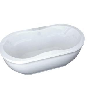 Universal Tubs Agate 5.9 ft. Jetted Air Bath Tub with Center Drain in White HD3471AA