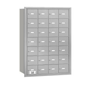 Salsbury Industries 3600 Series Aluminum Private Rear Loading 4B Plus Horizontal Mailbox with 28A Doors 3628ARP