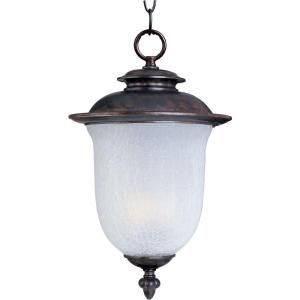 Illumine 1 Light Outdoor Hanging Lantern Frosted Crackle Glass Chocolate Finish HD MA41283644