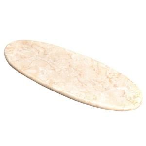Creative Home 20 in. x 8 in. Oval Board in Champagne Marble 74490