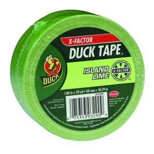 Duck X Factor 1 7/8 in. x 20 yds. Green Duct Tape 868089