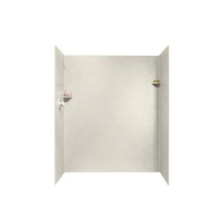 Swanstone 32 in. x 60 in. x 72 in. Three Piece Easy Up Adhesive Shower Wall Kit in Glacier SK 326072 121