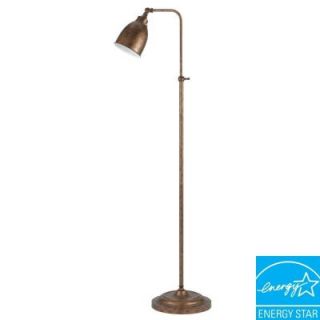 CAL Lighting 62 in. Rust Metal Adjustable Pharmacy Floor Lamp BO 2032FL RU