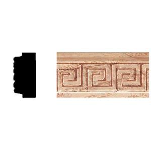 House of Fara 3/8 in. x 3/4 in. x 8 ft. Oak Embossed Greek Key Moulding 9694
