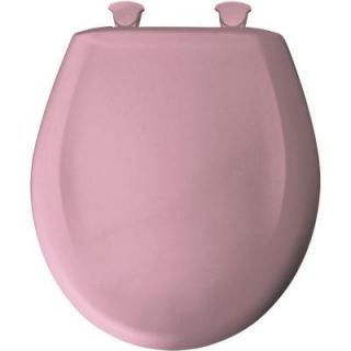 BEMIS Slow Close STA TITE Round Closed Front Toilet Seat in Pink Champagne 200SLOWT 143