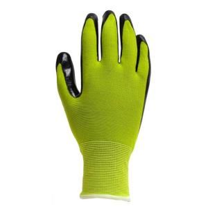 Fits All High Visibility Nitrile Dip Green Gloves (10 Pair) 3204HVG