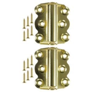 Wright Products 2 3/4 in. Brass Plated Self Closing Hinge (1 Pair) V221BR