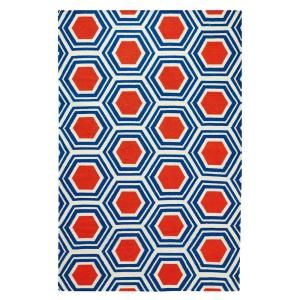 Home Decorators Collection Castleberry Navy and Coral 7 ft. x 9 ft. Area Rug 0788730210