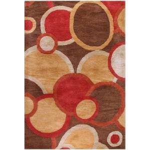 BASHIAN Chelsea Collection Bubbles Chocolate 8 ft. 6 in. x 11 ft. 6 in. Area Rug S185 CHOC 9X12 ST113