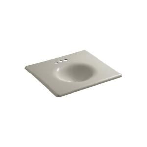 KOHLER Iron/Impressions Vanity Top Bathroom Sink in Sandbar with 4 in. Centers 3048 4 G9