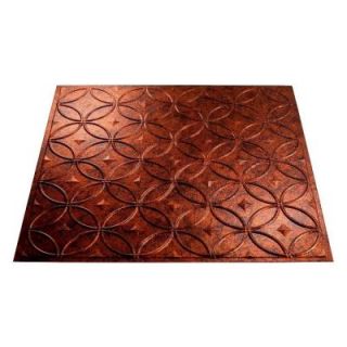 Fasade 4 ft. x 8 ft. Rings Moonstone Copper Wall Panel S82 18