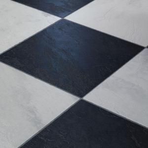 Innovations Black and White Chess Slate 8 mm Thick x 11 3/5 in. Wide x 46 1/4 in. Click Lock Laminate Flooring (18.56 sq. ft./case) 904073
