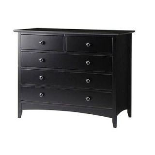 Home Decorators Collection Hawthorne 37 in. W Black 5 Drawer Chest 2048300210