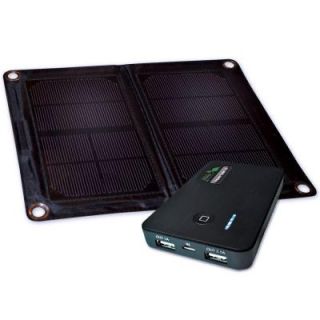 Nature Power 6 Watt Folding Monocrystalline Solar Panel with Power Bank 5.0 Portable Battery Bank 55086