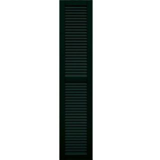 Winworks Wood Composite 15 in. x 72 in. Louvered Shutters Pair #654 Rookwood Shutter Green 41572654