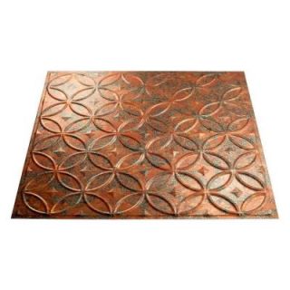 Fasade 4 ft. x 8 ft. Rings Copper Fantasy Wall Panel S82 11