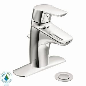 MOEN Method 1 Handle Low Arc Bathroom Faucet with Drain Assembly in Chrome 6810