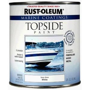 Rust Oleum Marine Coatings 1 qt. White Semi Gloss Topside Paint (4 Pack) 207000