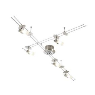 Eglo Drive 5 Light Surface Mount Matte Nickel Suspended Track Lighting Fixture 87607A