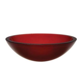DECOLAV Translucence Vessel Sink in Frosted Glass Red 1019T FRD