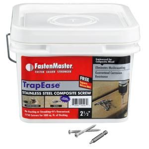 FastenMaster TrapEase 2 1/2 in. Composite Screw Stainless Steel   1750 Pack FMTR9212 1750SS