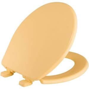 BEMIS Slow Close Round Closed Front Toilet Seat in Honey Bee 580SLOW 011