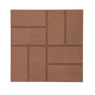 Emsco Brick Pattern Plastic Resin Patio Earth Brown Medium Duty Pavers (12 Pack) 2158HD