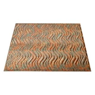 Fasade 4 ft. x 8 ft. Current Vertical Copper Fantasy Wall Panel S68 11