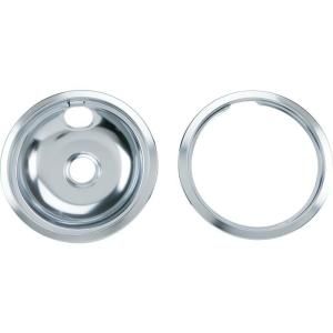 GE 8 in. Chrome Pan with Trim Ring Combo Set for GE and Hotpoint Ranges PM32X13001GDS