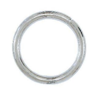 Lehigh 3/16 in. x 1 1/2 in. 200 lb. Nickel Plated Welded Steel O Ring (12 Pack) 7065 12OL