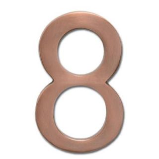 Architectural Mailboxes 4 in. Cast Brass Antique Copper Floating House Number 8 3582AC 8