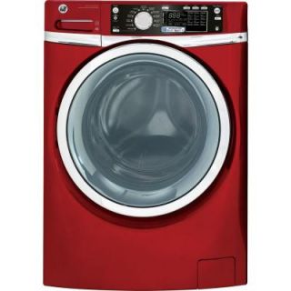 GE 4.5 cu. ft. DOE Front Load Washer with Steam in Ruby Red, ENERGY STAR GFWS2605FRR