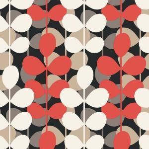 The Wallpaper Company 56 sq. ft. Red and Black Multicolored Modern Leaf Stripe Wallpaper WC1283118