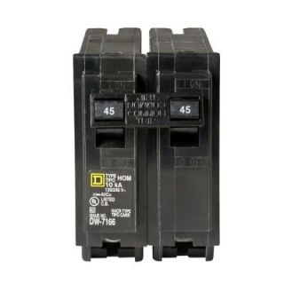 Square D by Schneider Electric Homeline 45 Amp Two Pole Circuit Breaker HOM245CP
