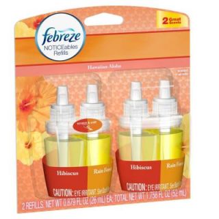 Febreze 0.879 oz. Scented Oil Refill Noticeables Hibiscus and Rain Forest Duo 003700046103