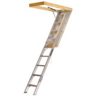 Louisville Ladder Elite 79 ft   10 ft. 25.5 in. x 54 in. Aluminum Attic Ladder with 350 lb. Maximum Load Capacity AA259GS