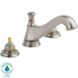 Delta Cassidy 8 in. Widespread 2 Handle Low Arc Bathroom Faucet in Stainless   Less Handles 3595LF SSMPU LHP