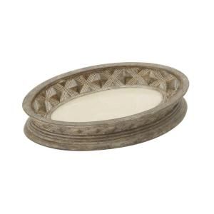 India Ink Brunswick Soap Dish in Faux Marble and Weathered Stone 2649514101
