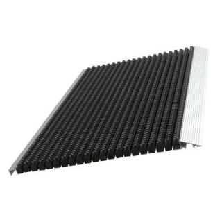 Mats Inc. Black 2 ft. x 3 ft. bristle mat with silver aluminum ramps DISCONTINUED BSM3X2BK