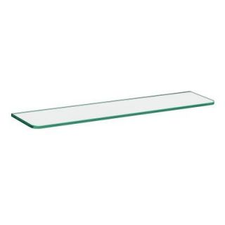 Dolle 24 in. x 5 in. x 5/16 in. Standard Glass Line Shelf in Clear 30302